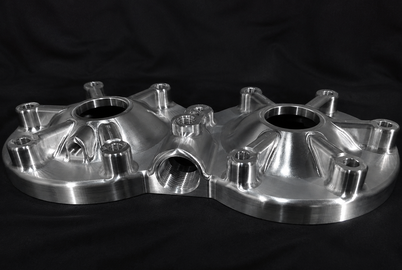 Example tall cylinder head style machined part