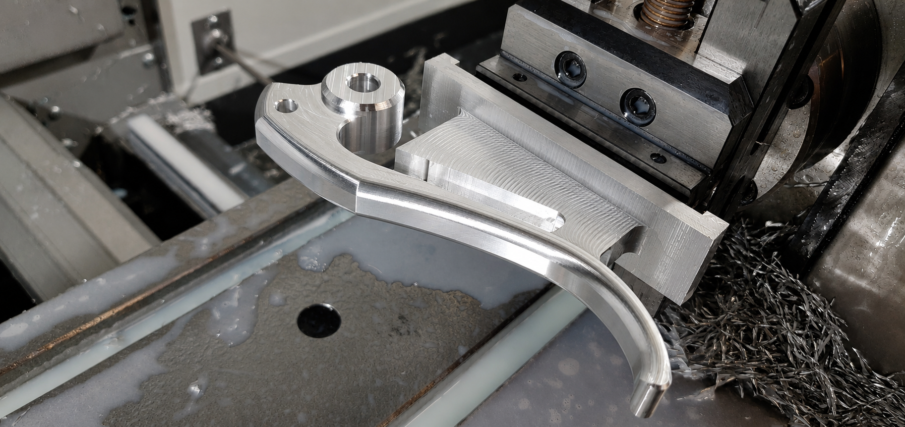 Example machined lever component